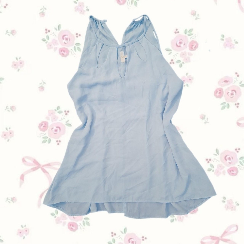 Coquette flowy cut out tank top